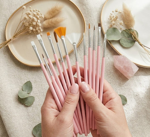 14 Piece Nail Art Brushes Set - Cosmera.store