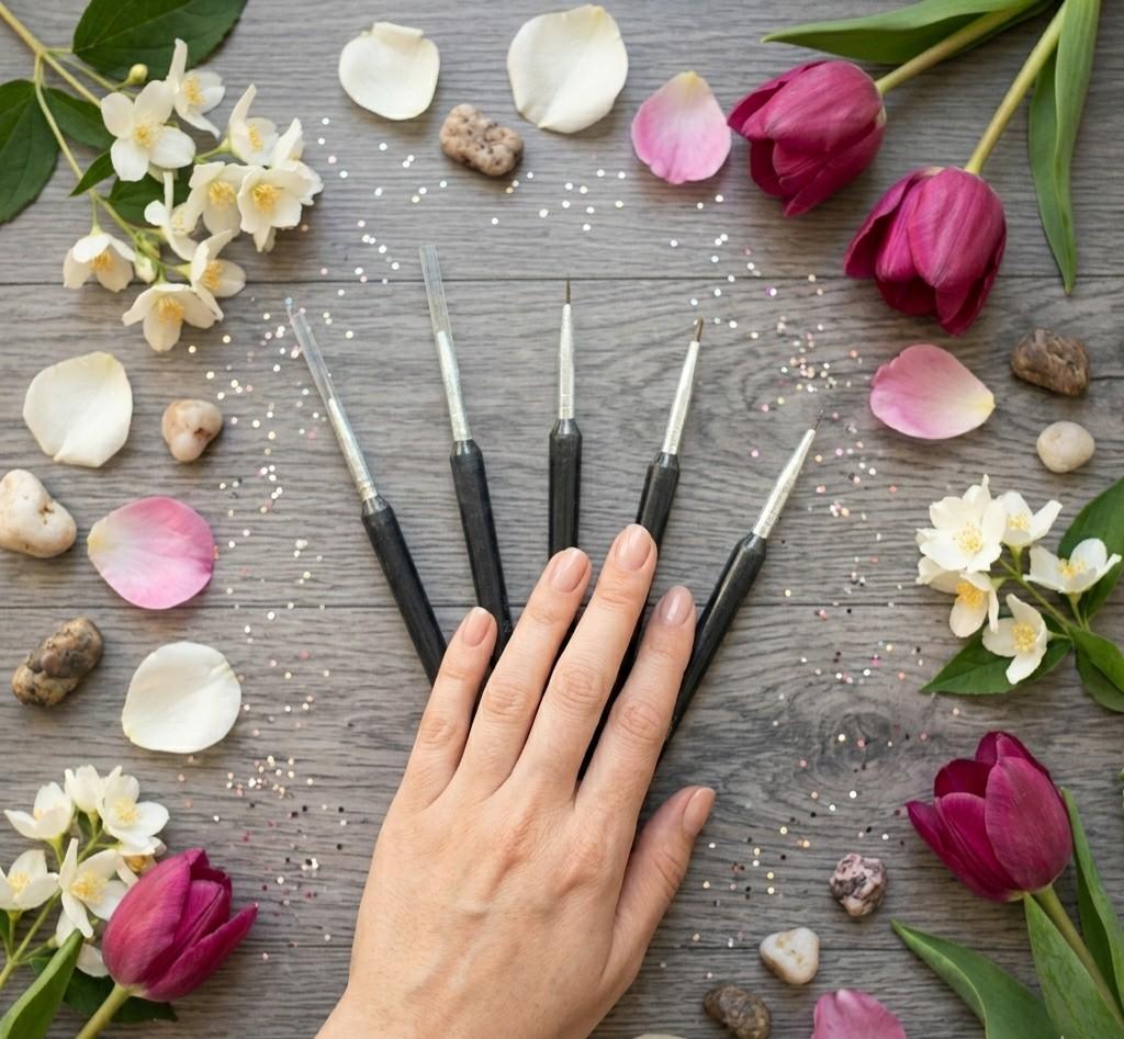 6 piece nail art brushes