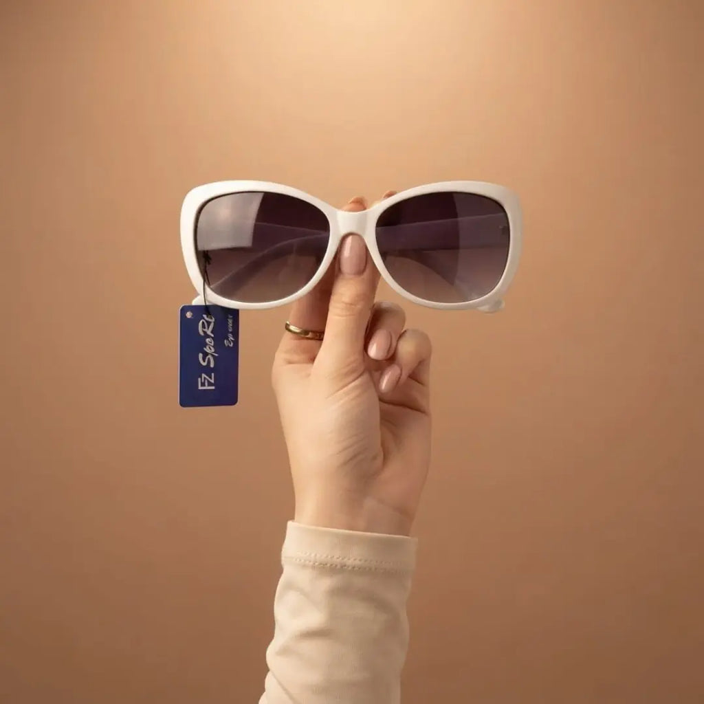 Steve Madden women's white plastic sunglasses