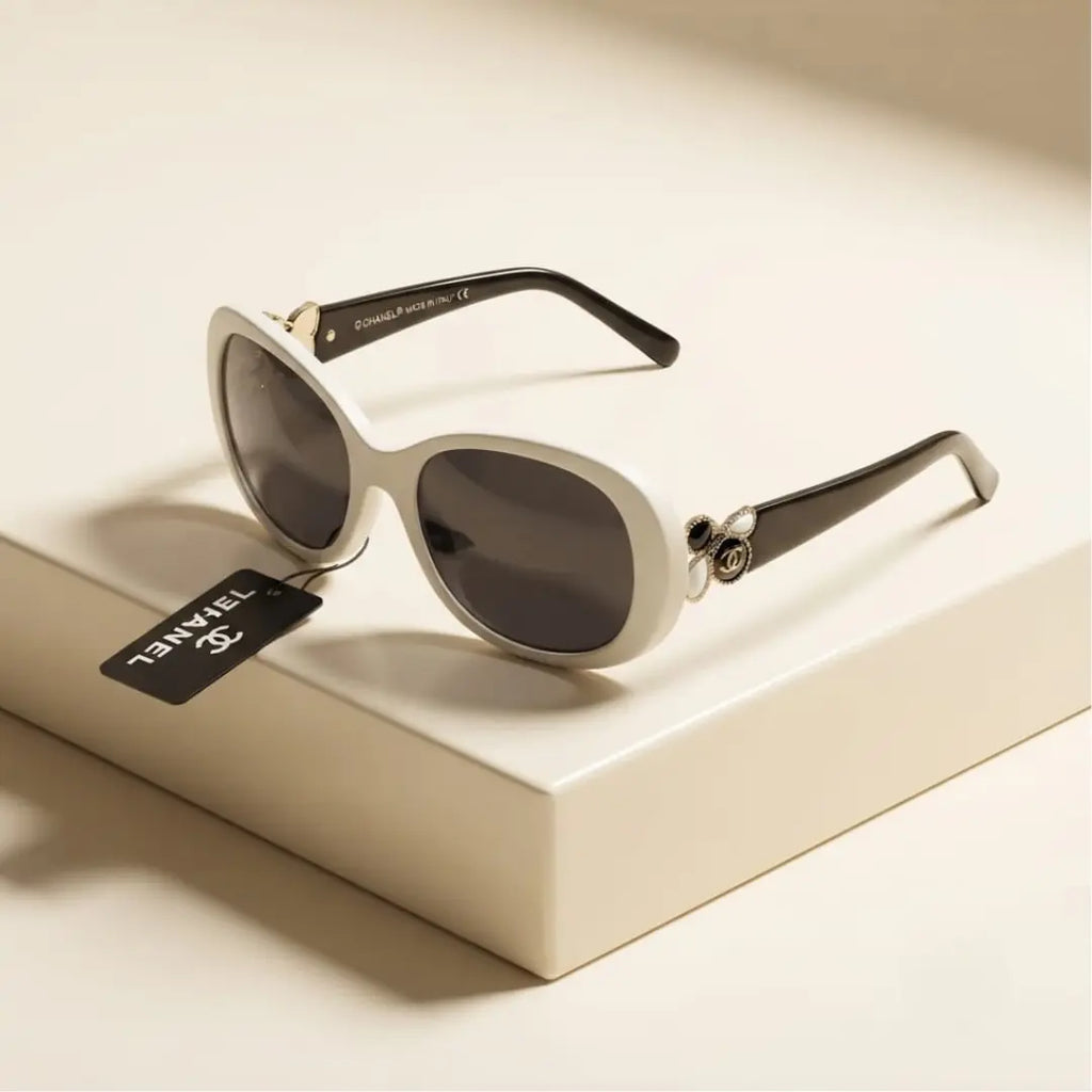 White Chanel square sunglasses