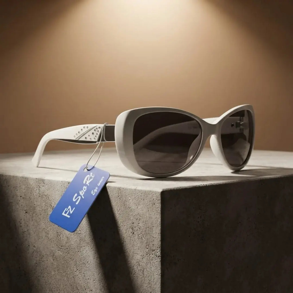 Steve Madden women's white plastic sunglasses
