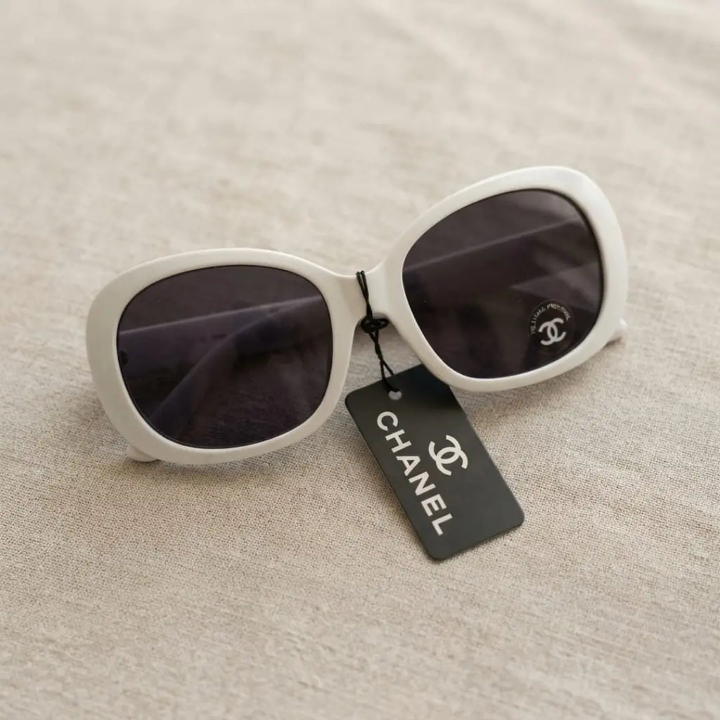 White Chanel square sunglasses