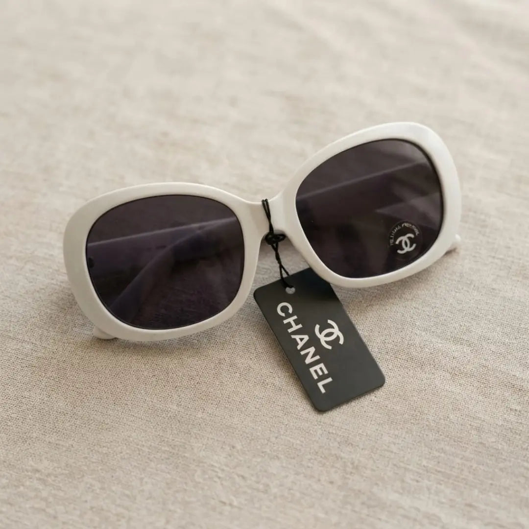 White Chanel square sunglasses