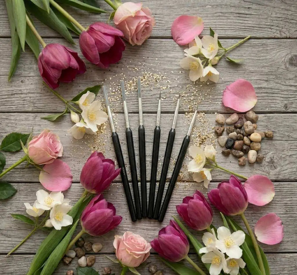 6 piece nail art brushes