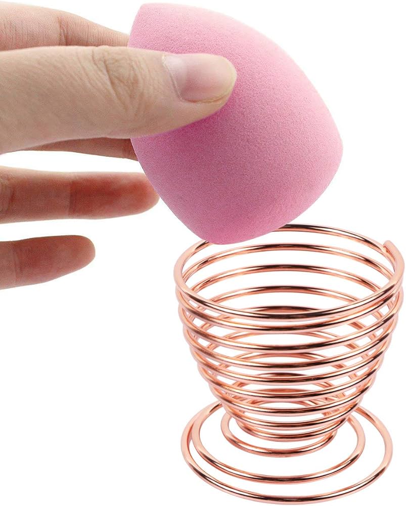 Makeup puff with stand