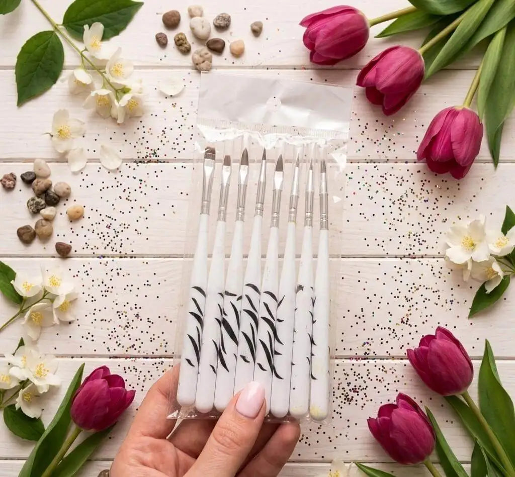 8 piece nail art brushes