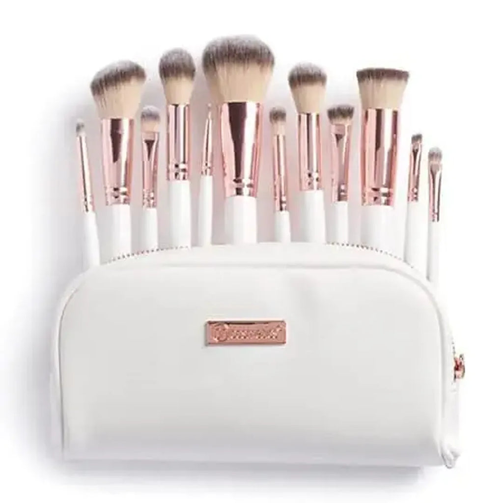 BH Cosmetics Rose Gold Brushes Set with Zipper Pouch