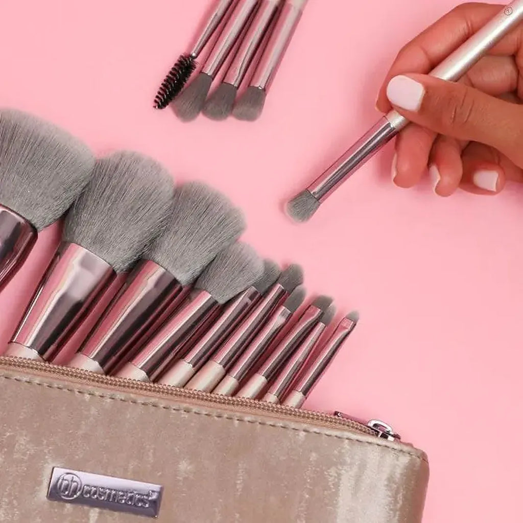 BH Cosmetics Lavish Elegance 15 Piece Brush Set With Cosmetic Bag