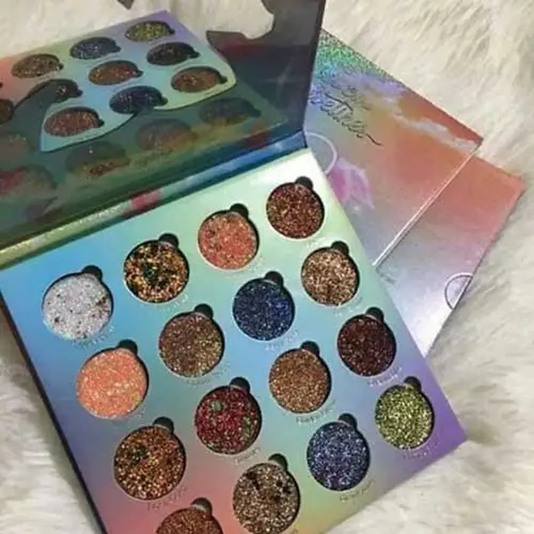 Lime Crime Velvetines Unicorn Glitter Eye Shadow Palette 16 Colors