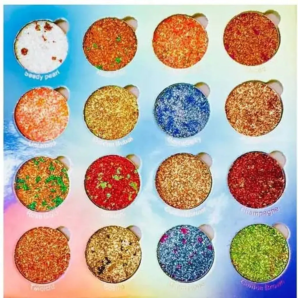 Lime Crime Velvetines Unicorn Glitter Eye Shadow Palette 16 Colors