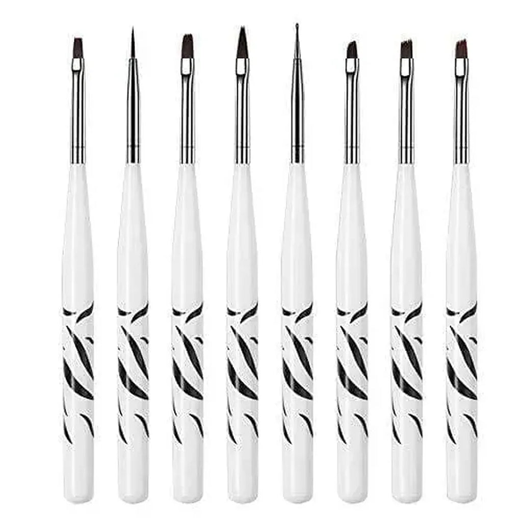 Acrylic 3d Nail Art Brush Set 8 Pieces