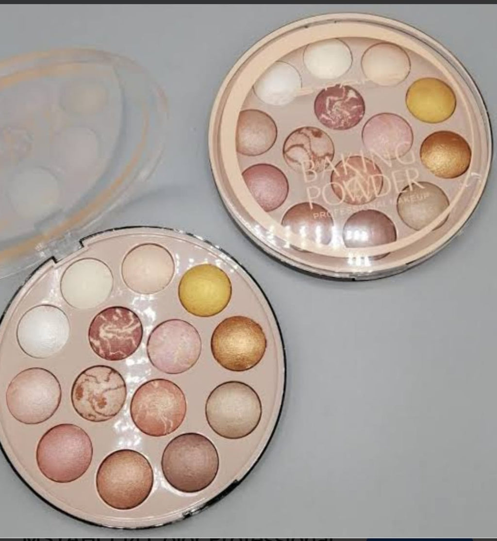 MSYAHO 14 Color Professional Makeup Baking Powder Highlighter Kit
