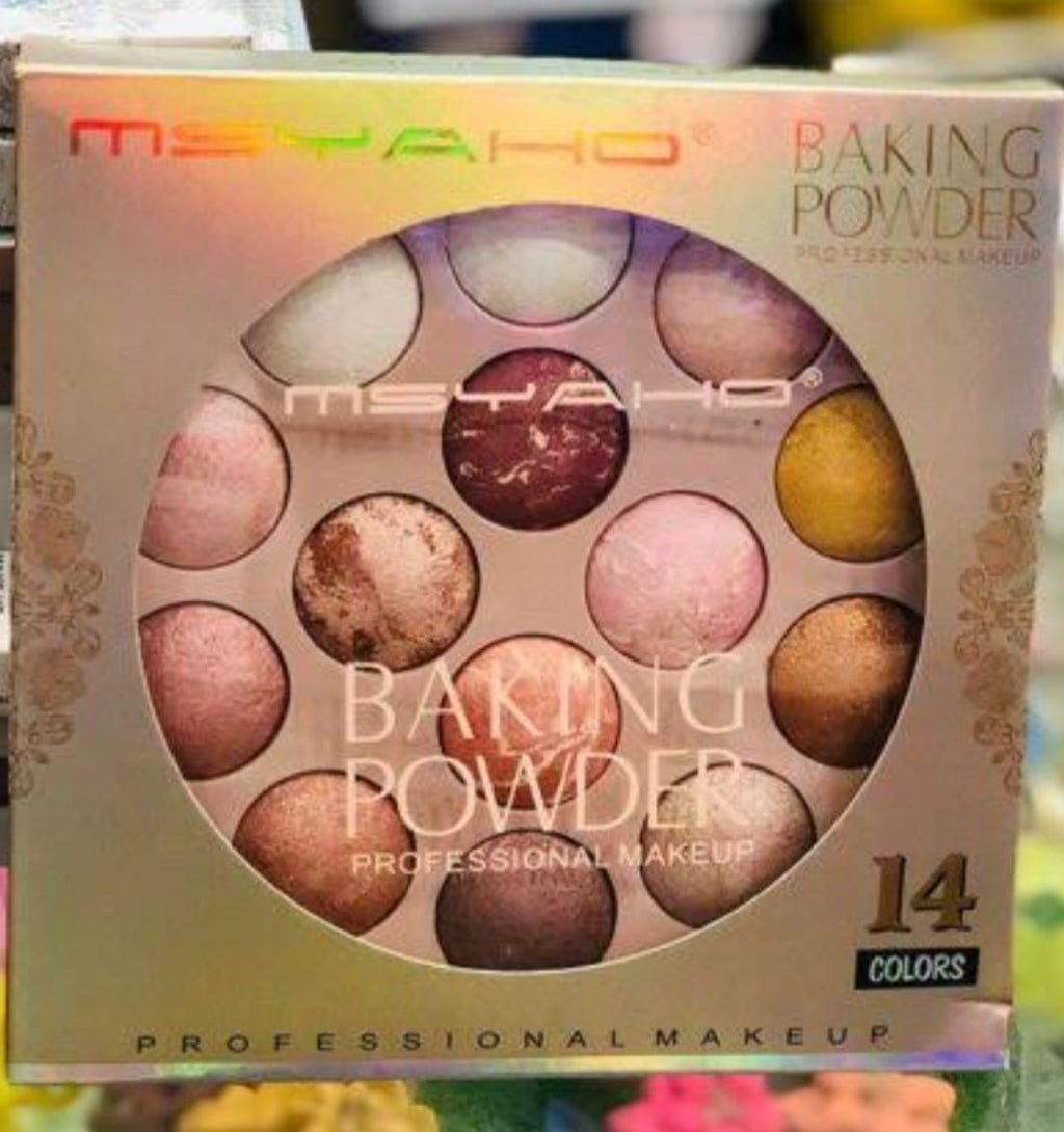 MSYAHO 14 Color Professional Makeup Baking Powder Highlighter Kit