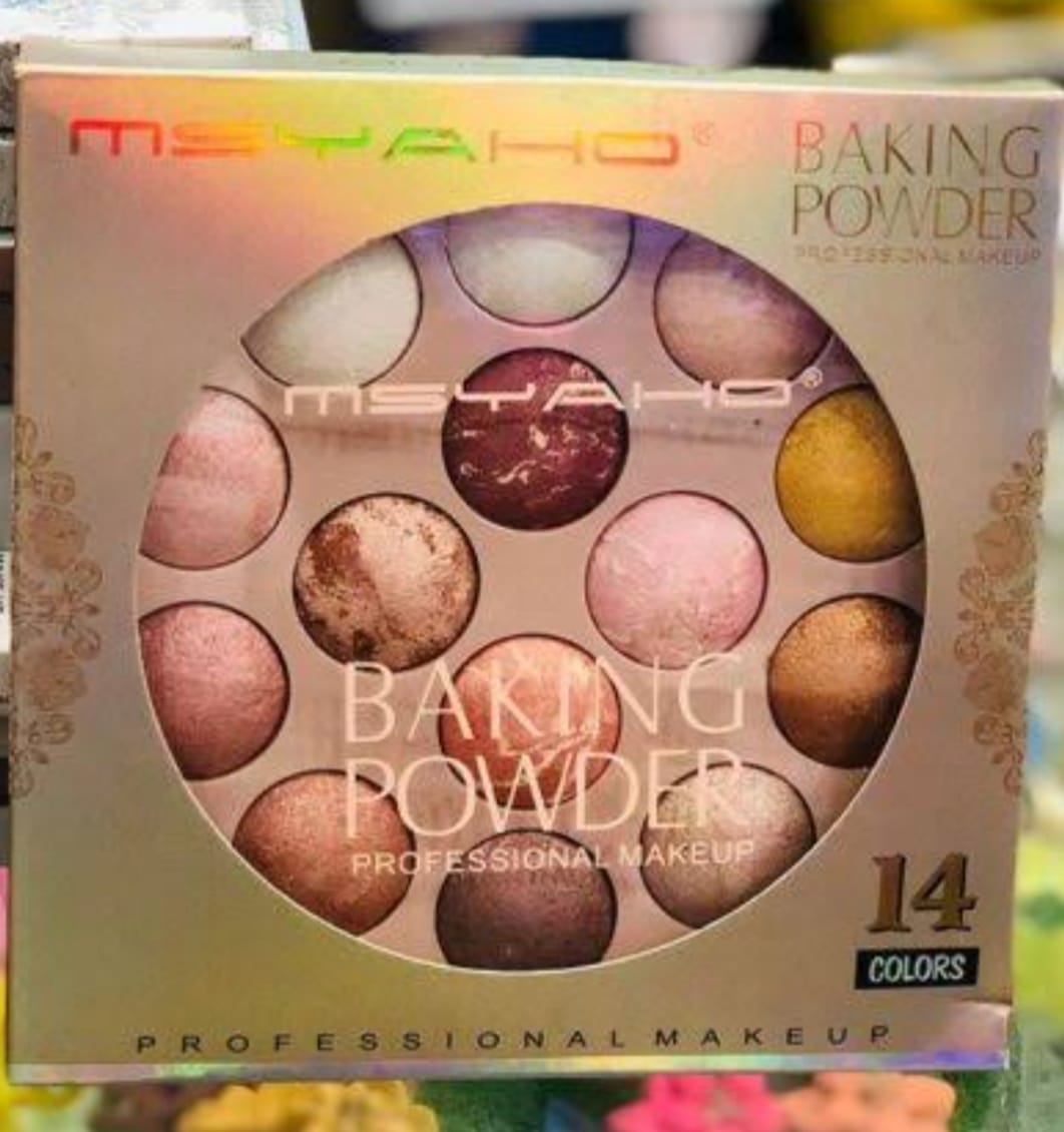 MSYAHO 14 Color Professional Makeup Baking Powder Highlighter Kit