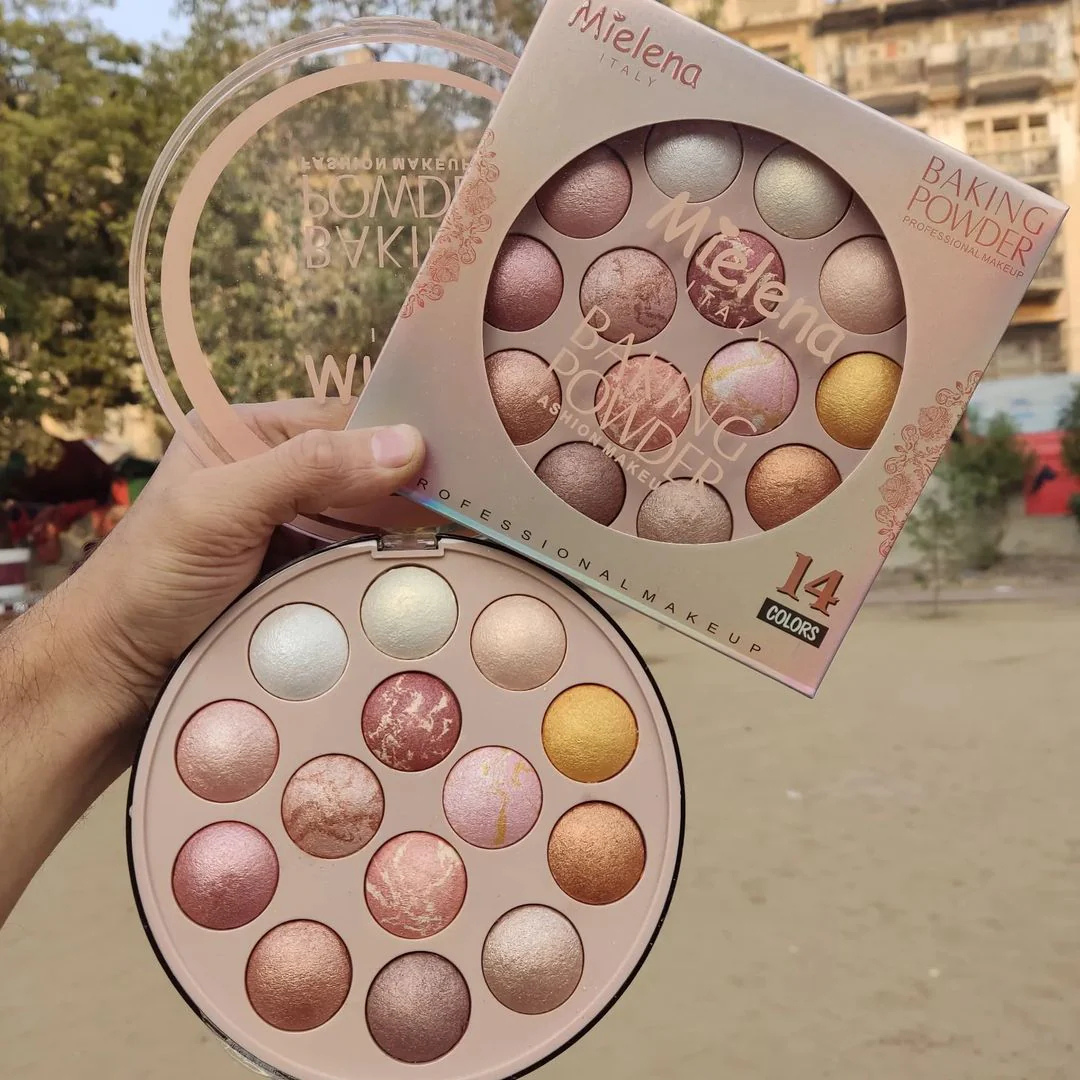 MSYAHO 14 Color Professional Makeup Baking Powder Highlighter Kit