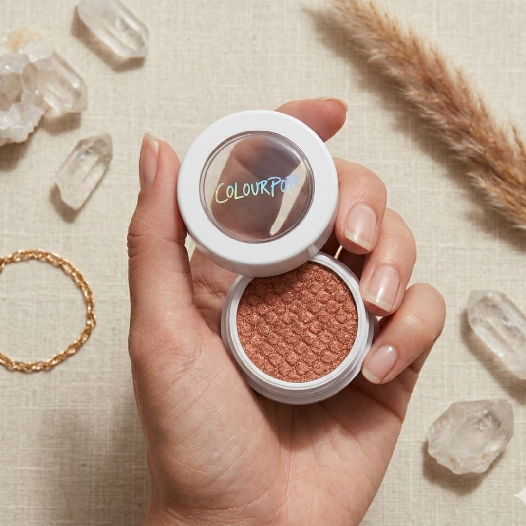 Color Pop highlighter and blush on Shade Avalon
