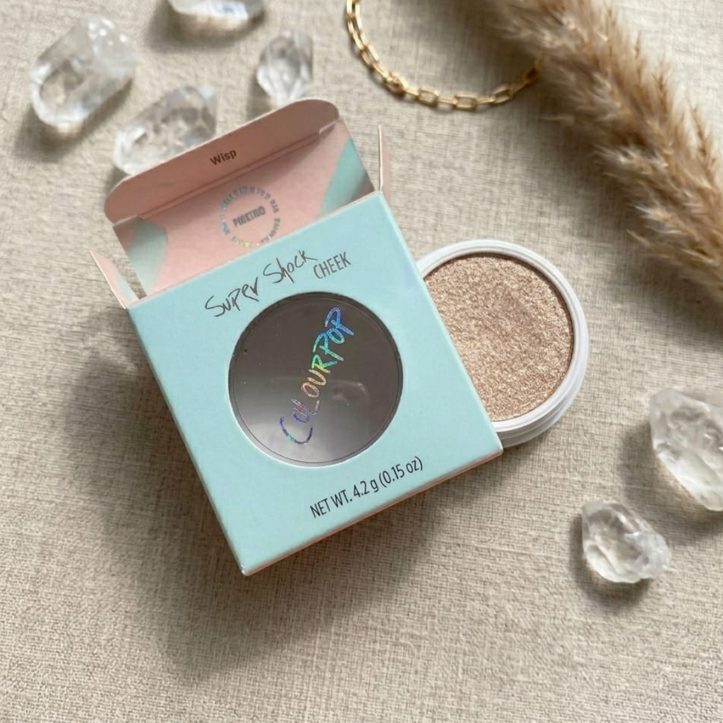 Color Pop highlighter and blush on Shade Wisp