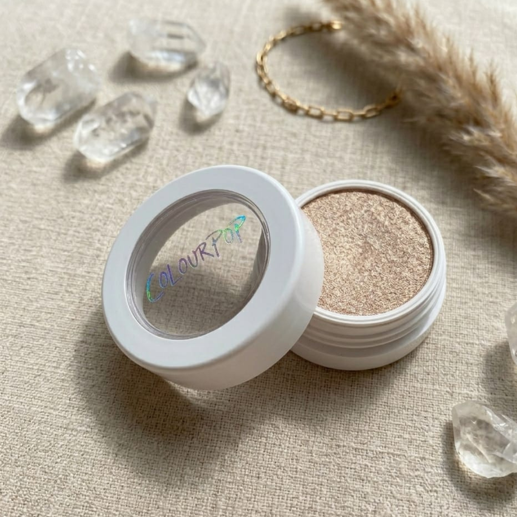 Color Pop highlighter and blush on Shade Wisp