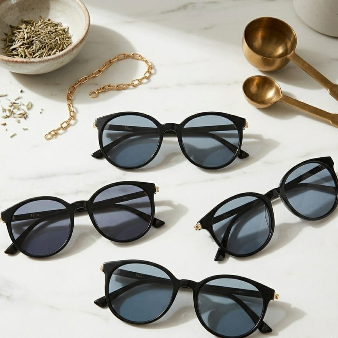 Lyrasphere Black Female Round Sunglasses