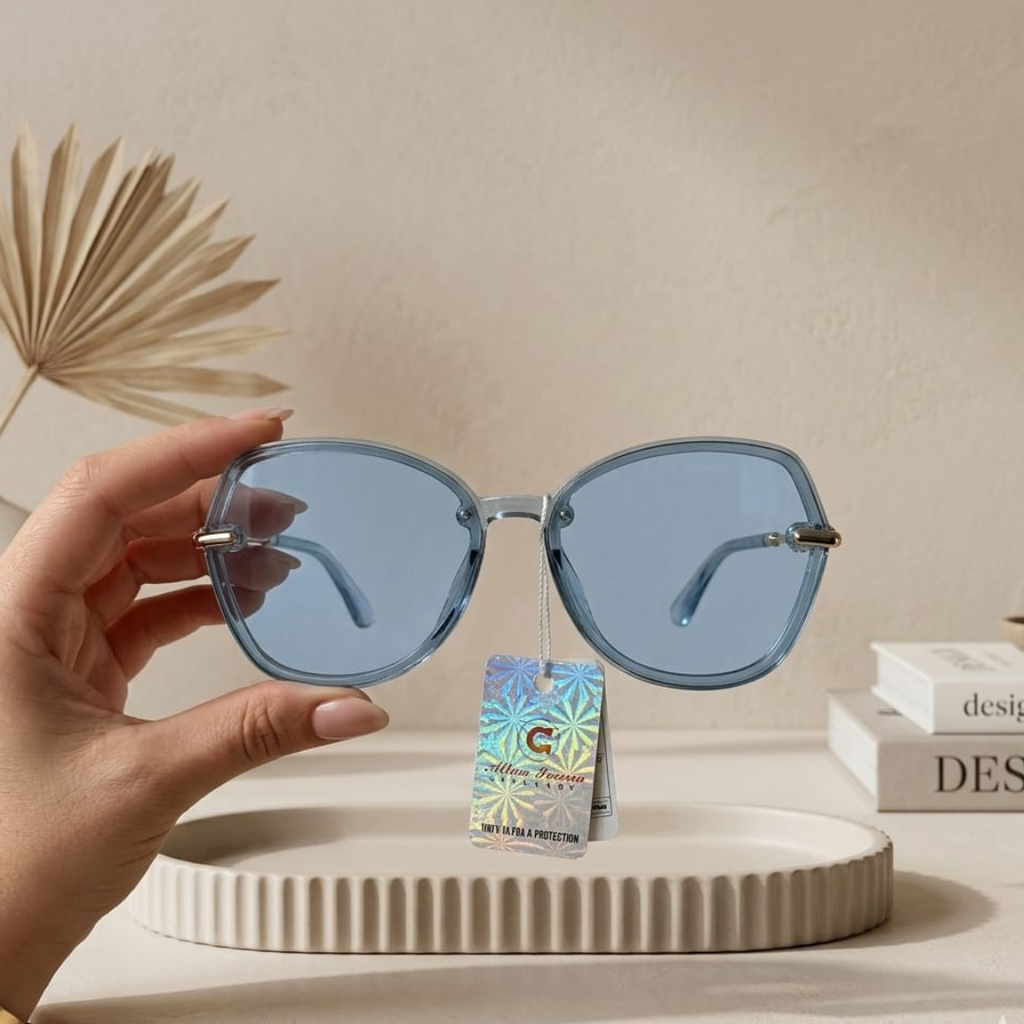 DONNY Clear Light Blue Lens sunglasses