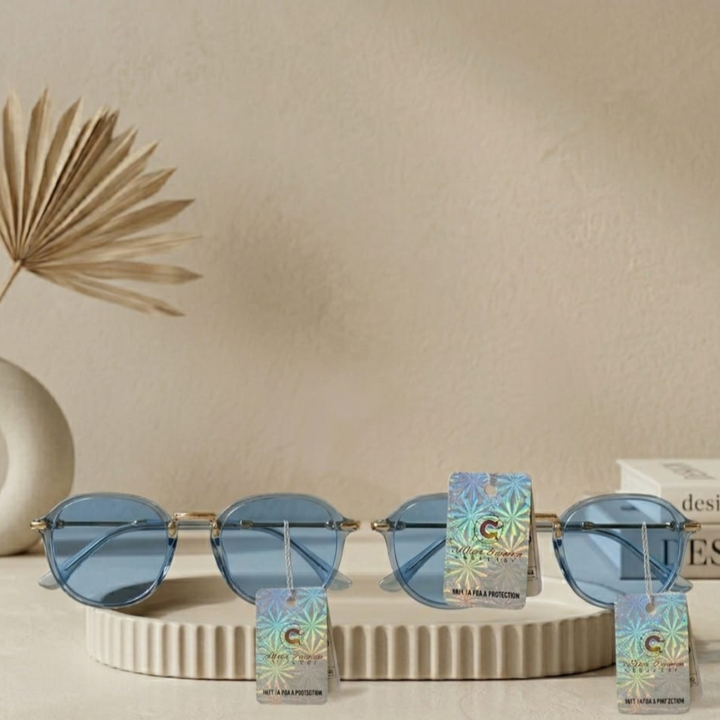 DONNY Clear Light Blue Lens sunglasses