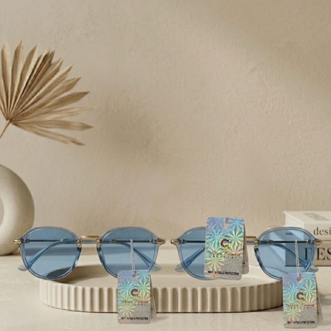 DONNY Clear Light Blue Lens sunglasses