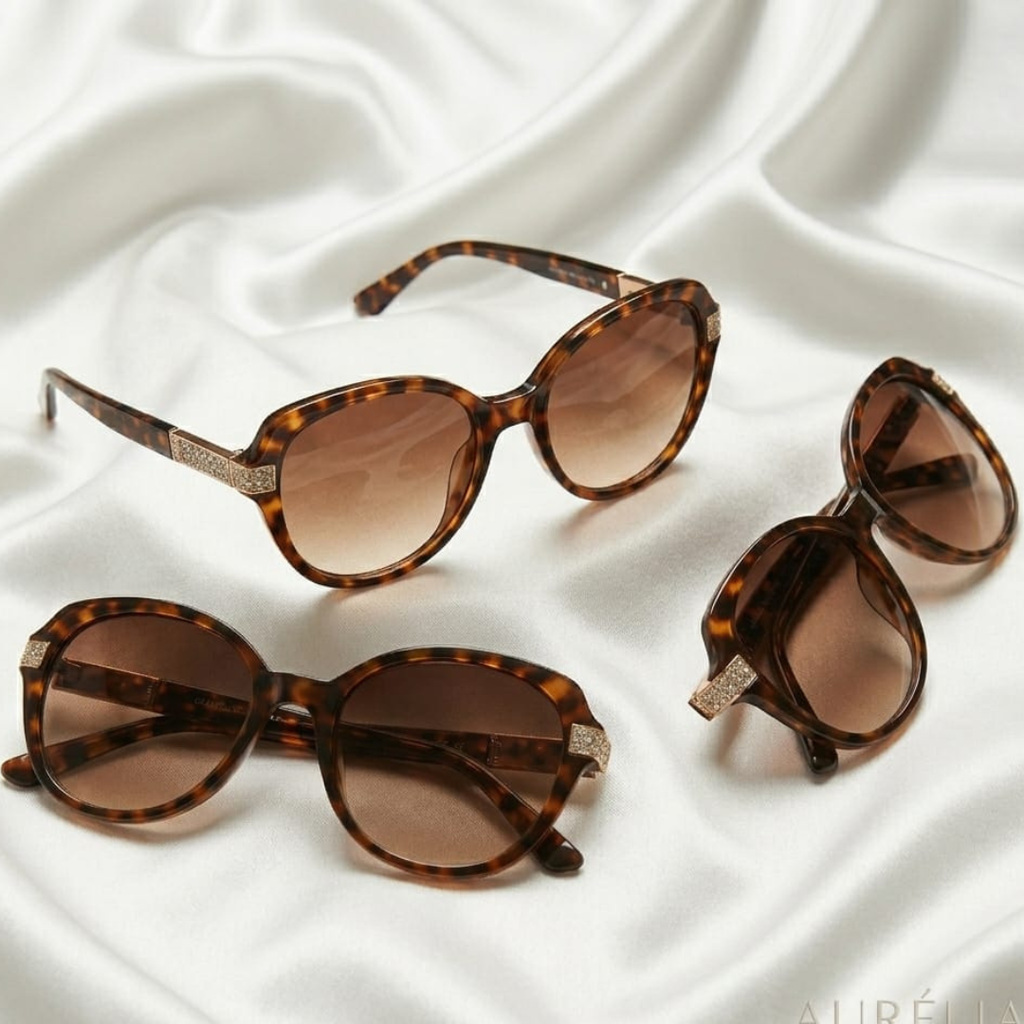 Cato Fashions Plastic Tortoise Shell Cutout Sunglasses
