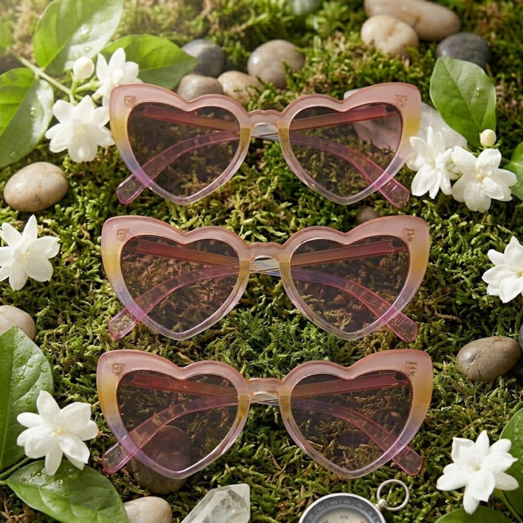 Heart Shaped Sunglasses Women Retro Cat Eye Sunglasses