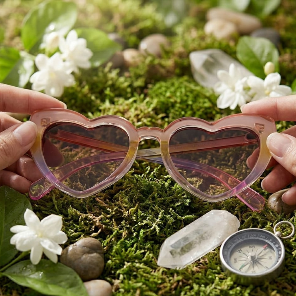 Heart Shaped Sunglasses Women Retro Cat Eye Sunglasses