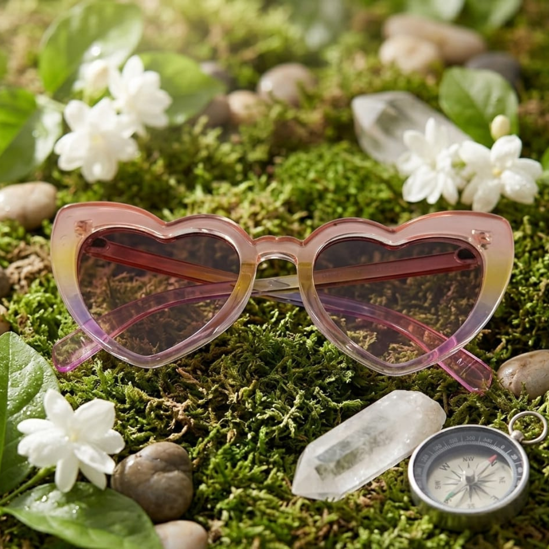 Heart Shaped Sunglasses Women Retro Cat Eye Sunglasses