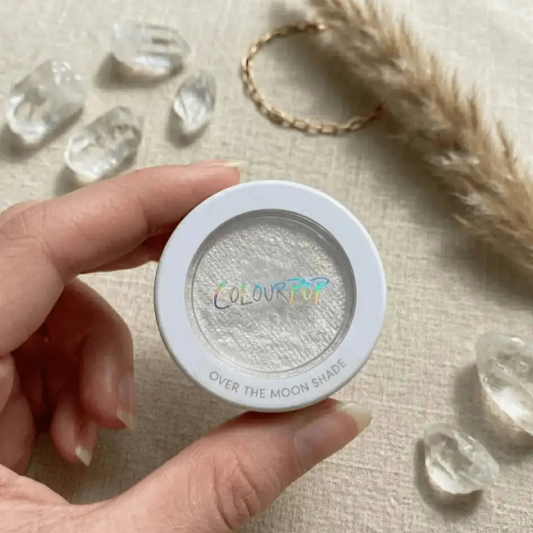 Color Pop highlighter and blush on Shade Over the moon