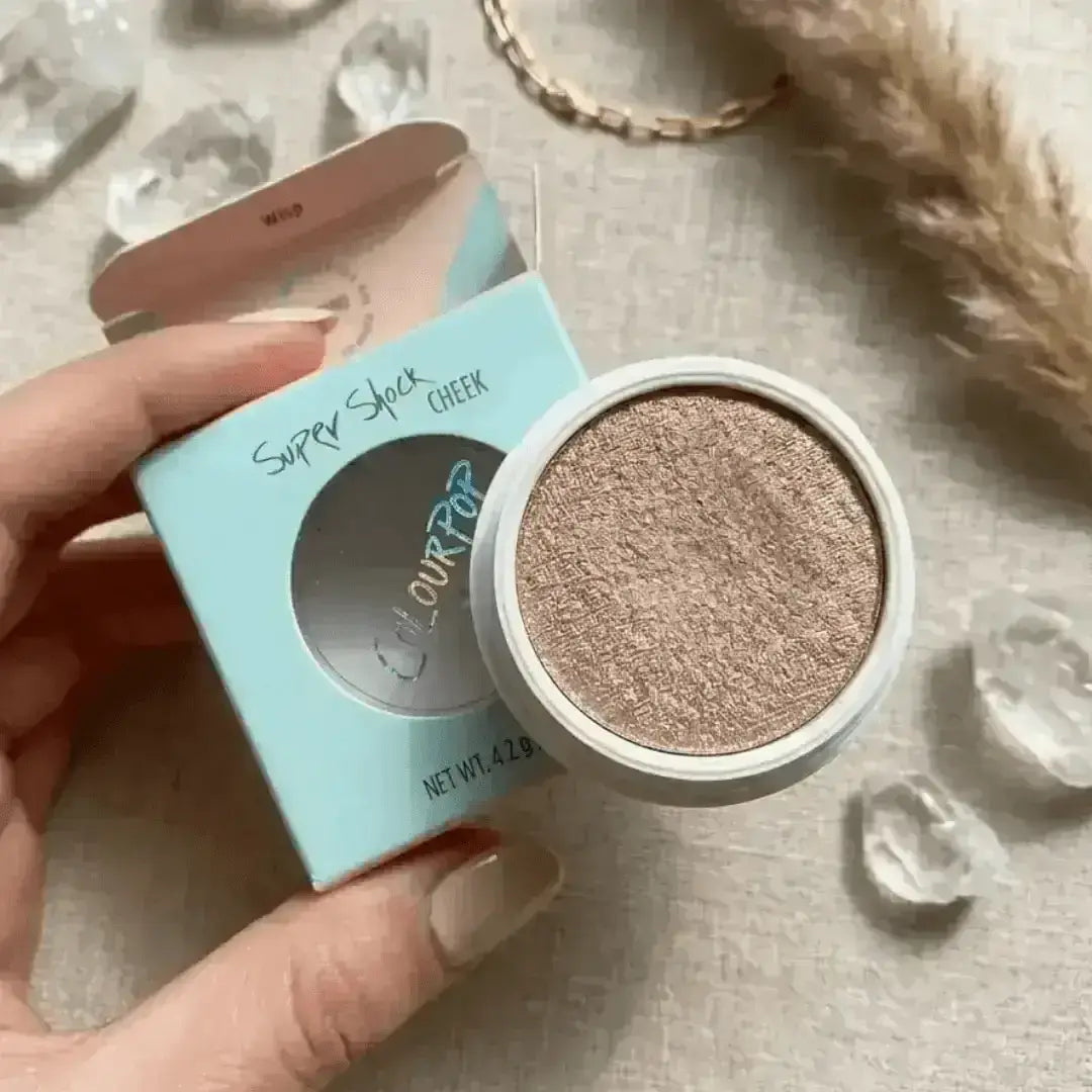 Color Pop highlighter and blush on Shade Wisp