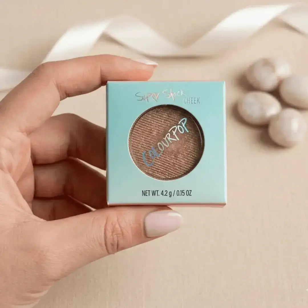 Color Pop highlighter and blush on Shade Avalon