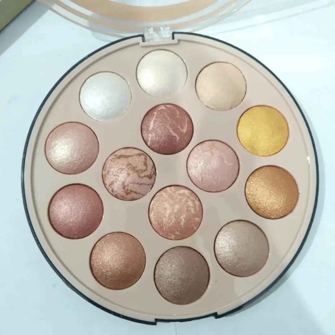 MSYAHO 14 Color Professional Makeup Baking Powder Highlighter Kit