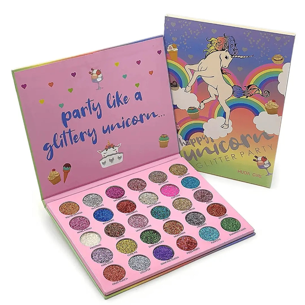 Happy Unicorn 30 Color Glitter Eyeshadow Palette