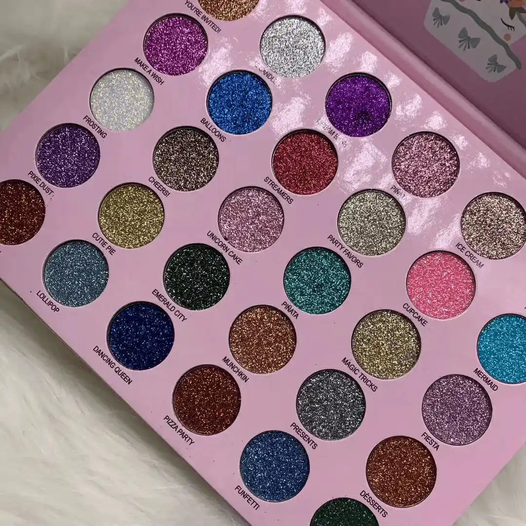 Happy Unicorn 30 Color Glitter Eyeshadow Palette