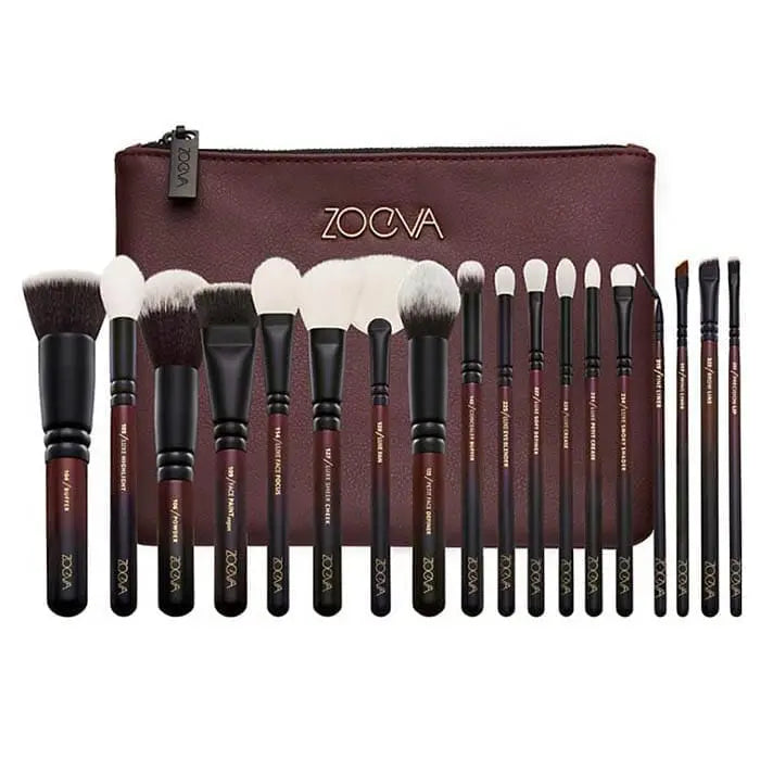 Zoeva Brush Set Brown 15 Piece with Bag