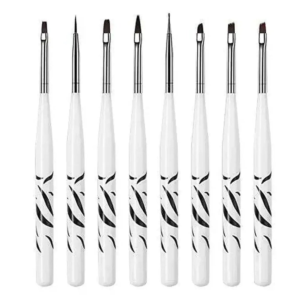 Acrylic 3d Nail Art Brush Set 8 Pieces
