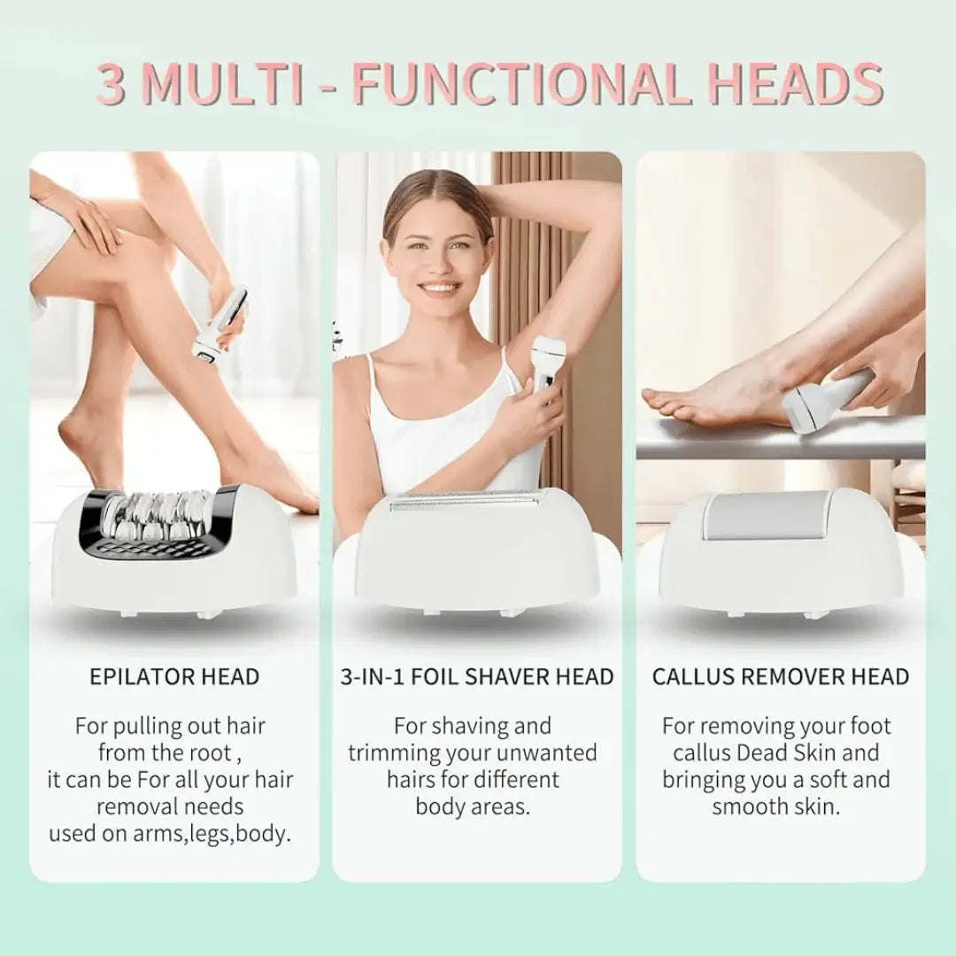 Aprilla 3in1 Epilator, Exfoliator & Buffer Face & Body