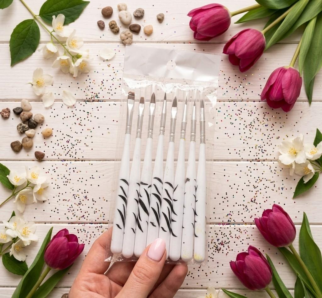 8 piece nail art brushes