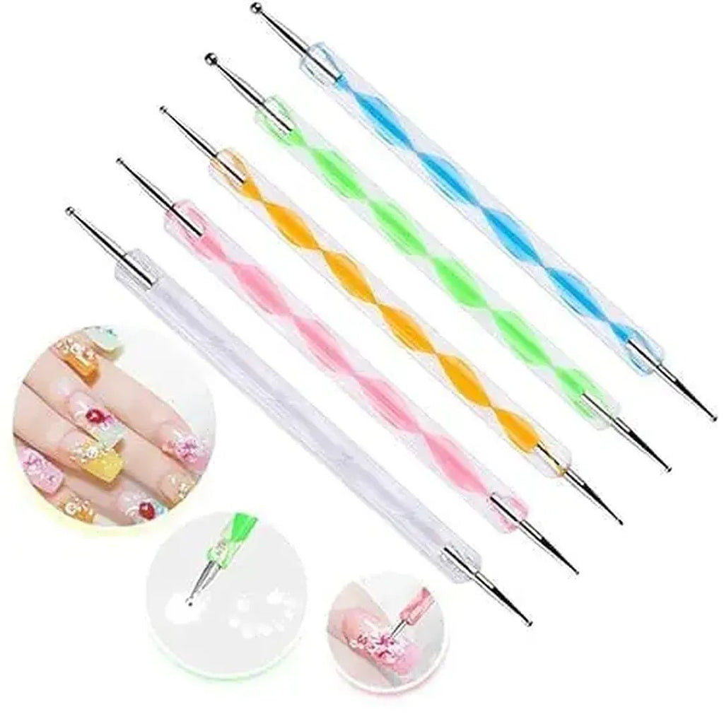 Double Sided Nail Art Dotting Tool 5 Pieces - Cosmera.store
