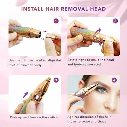 USB Rechargeable Flawless Facial Hair Remover, original 2 in 1 Hair remover