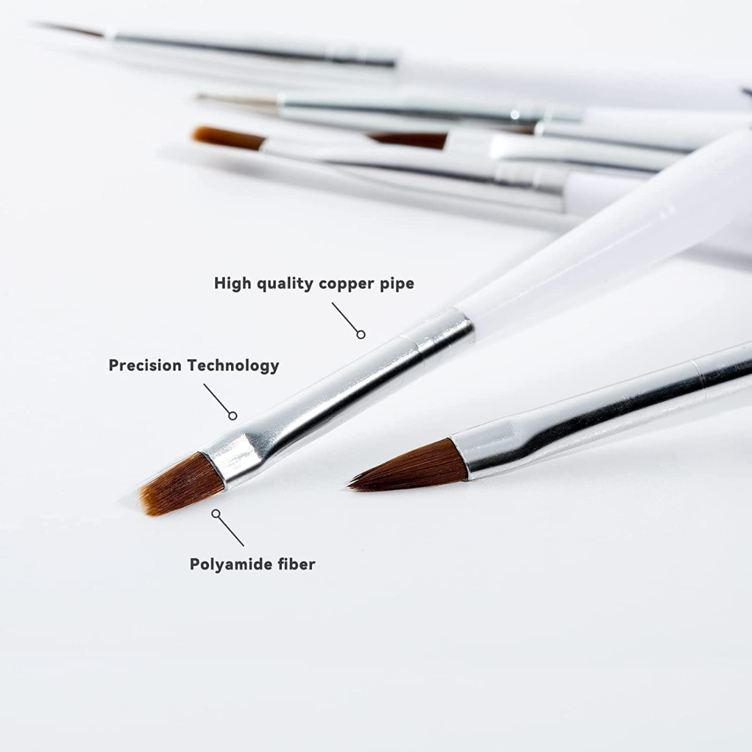 Acrylic 3d Nail Art Brush Set 8 Pieces