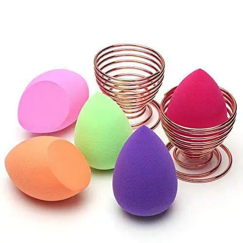 Makeup puff with stand