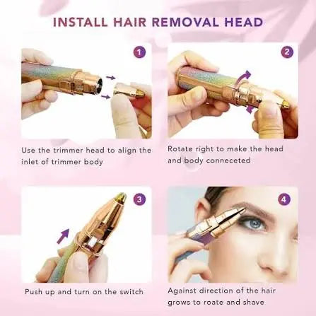USB Rechargeable Flawless Facial Hair Remover, original 2 in 1 Hair remover